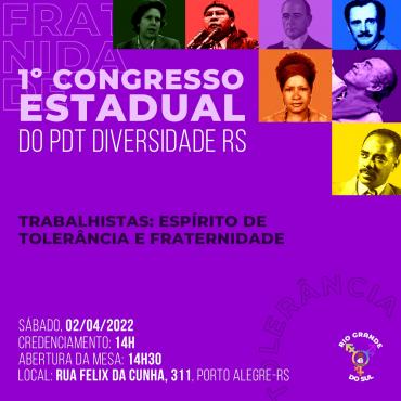 PDT Diversidade RS realiza seu primeiro Congresso Estadual